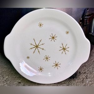 Vintage Ironstone STAR GLOW by ROYAL China Sebring Ohio Lug Handle Serving Plate
